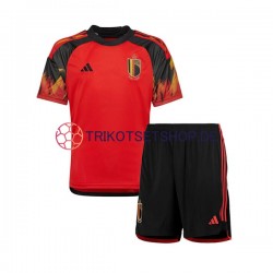 Belgien World Cup 2022 Kinder Trikotset Heim Kurzarm