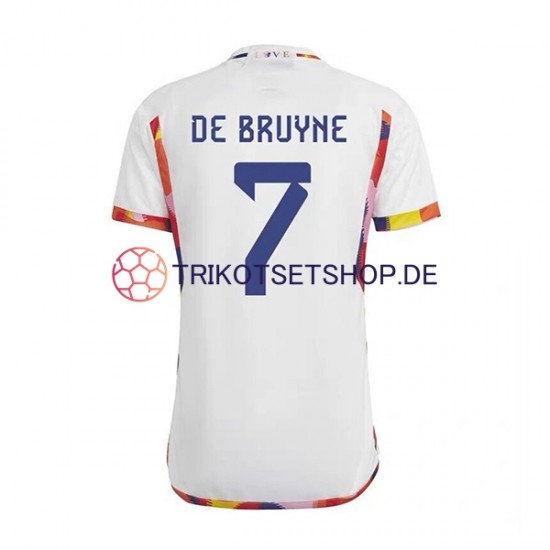 Belgien De Bruyne 7 World Cup 2022 Herren Trikot Auswärts Kurzarm