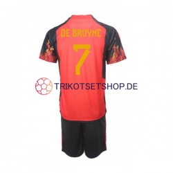 Belgien De Bruyne 7 World Cup 2022 Kinder Trikotset Heim Kurzarm