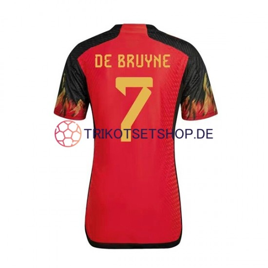 Belgien De Bruyne 7 World Cup 2022 Herren Trikot Heim Kurzarm
