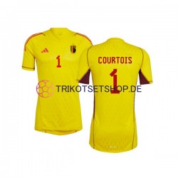 Belgien Courtois 1 World Cup 2022 Torwart Herren Trikot Auswärts Kurzarm