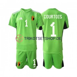Belgien Courtois 1 2022 Torwart Kinder Trikotset Heim Kurzarm