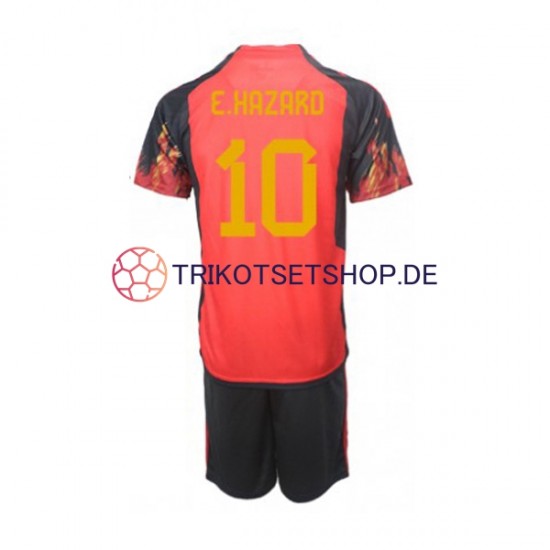 Belgien Hazard 10 World Cup 2022 Kinder Trikotset Heim Kurzarm