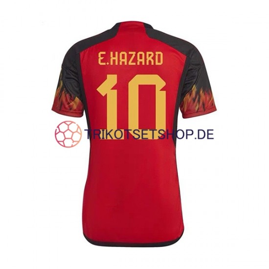 Belgien Hazard 10 World Cup 2022 Herren Trikot Heim Kurzarm
