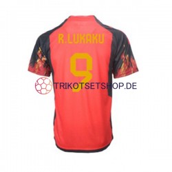 Belgien Lukaku 9 World Cup 2022 Herren Trikot Heim Kurzarm
