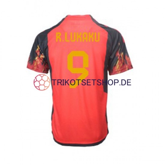 Belgien Lukaku 9 World Cup 2022 Herren Trikot Heim Kurzarm
