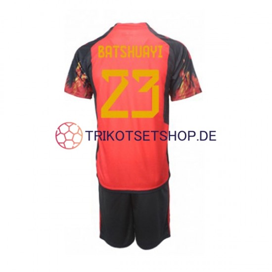 Belgien Michy Batshuayi 23 World Cup 2022 Kinder Trikotset Heim Kurzarm