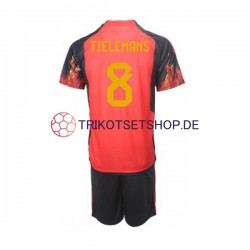 Belgien Youri Tielemans 8 World Cup 2022 Kinder Trikotset Heim Kurzarm