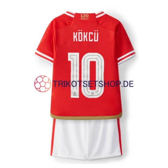 Benfica Orkun Kokcu 10 2023-2024 Kinder Trikotset Heim Kurzarm