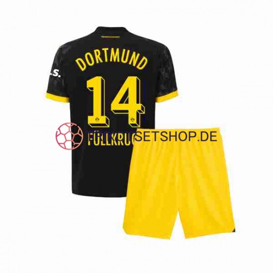 Borussia Dortmund Niclas Fullkrug 14 2023-2024 Kinder Trikotset Auswärts Kurzarm