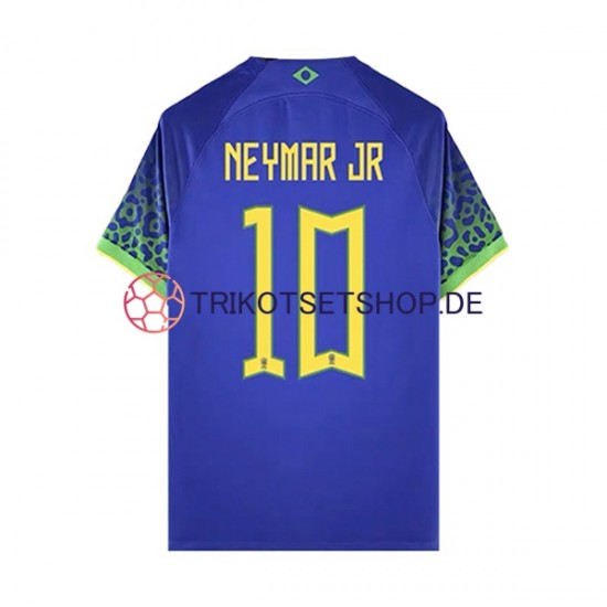 Brasilien Neymar JR 10 World Cup 2022 Herren Trikot Auswärts Kurzarm