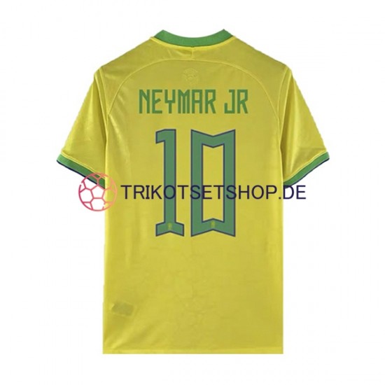 Brasilien Neymar JR 10 World Cup 2022 Herren Trikot Heim Kurzarm