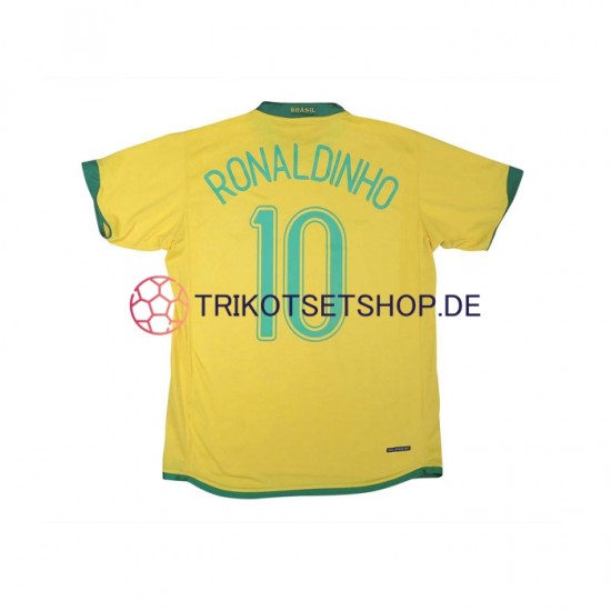 Brasilien RONALDINHO 10 Retro 2006 Herren Trikot Heim Kurzarm