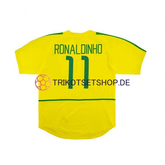 Brasilien RONALDINHO 11 Retro 2002 Herren Trikot Heim Kurzarm