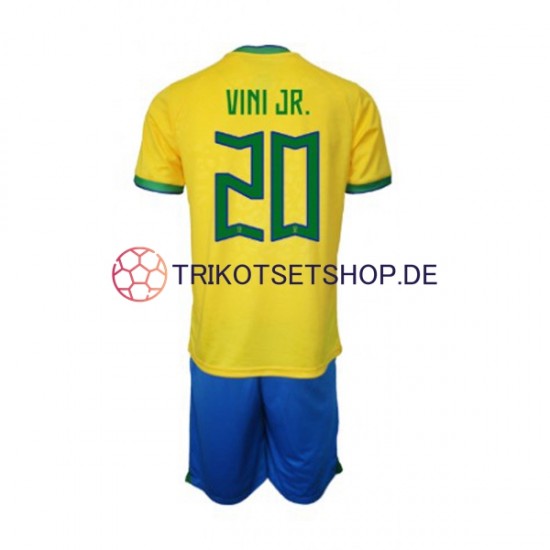 Brasilien Vinicius Junior 20 World Cup 2022 Kinder Trikotset Heim Kurzarm