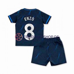 Chelsea Enzo Fernandez 8 2023-2024 Kinder Trikotset Auswärts Kurzarm