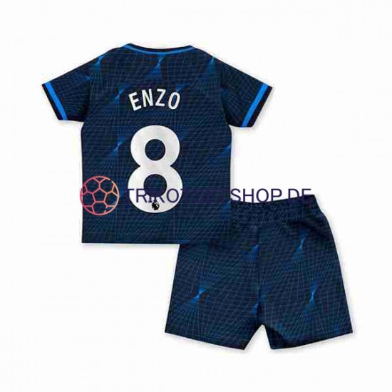 Chelsea Enzo Fernandez 8 2023-2024 Kinder Trikotset Auswärts Kurzarm