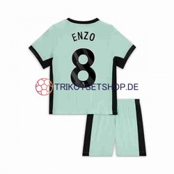 Chelsea Enzo Fernandez 8 2023-2024 Kinder Trikotset Ausweich Kurzarm