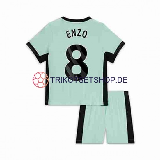 Chelsea Enzo Fernandez 8 2023-2024 Kinder Trikotset Ausweich Kurzarm