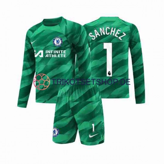 Chelsea Robert Sanchez 1 2023-2024 Torwart Kinder Trikotset Ausweich Langarm