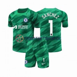 Chelsea Robert Sanchez 1 2023-2024 Torwart Kinder Trikotset Ausweich Kurzarm