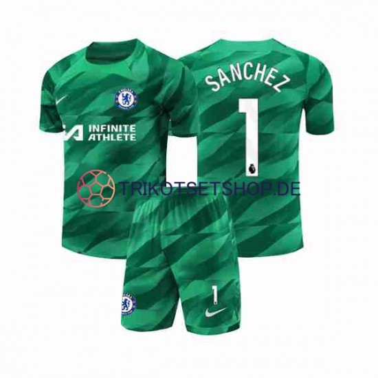 Chelsea Robert Sanchez 1 2023-2024 Torwart Kinder Trikotset Ausweich Kurzarm