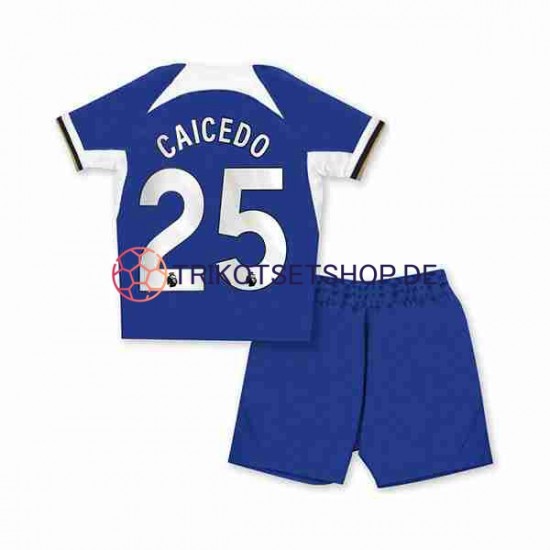 Chelsea Moises Caicedo 25 2023-2024 Kinder Trikotset Heim Kurzarm