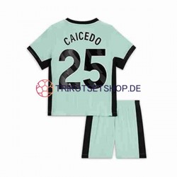 Chelsea Moises Caicedo 25 2023-2024 Kinder Trikotset Ausweich Kurzarm