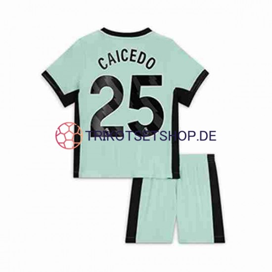 Chelsea Moises Caicedo 25 2023-2024 Kinder Trikotset Ausweich Kurzarm