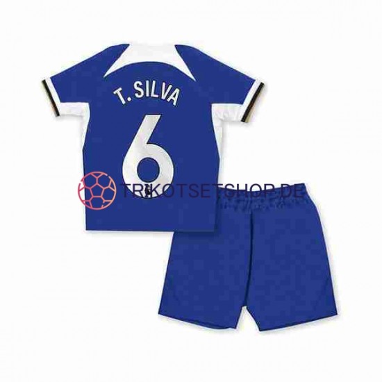 Chelsea T.SILVA 6 2023-2024 Kinder Trikotset Heim Kurzarm