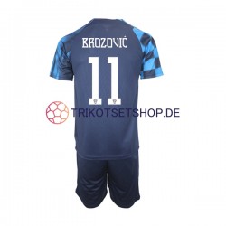 Kroatien Brozovic 11 World Cup 2022 Kinder Trikotset Auswärts Kurzarm