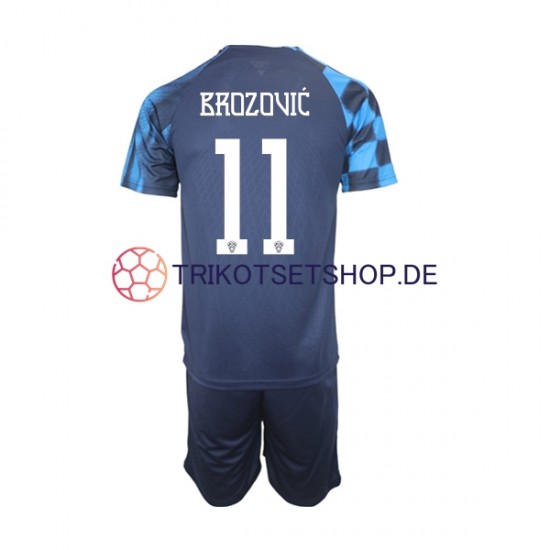 Kroatien Brozovic 11 World Cup 2022 Kinder Trikotset Auswärts Kurzarm