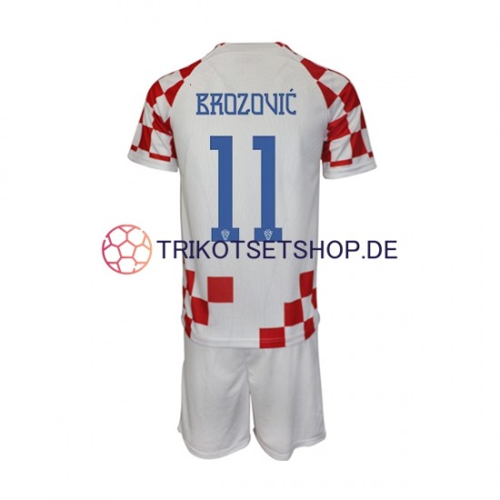 Kroatien Brozovic 11 World Cup 2022 Kinder Trikotset Heim Kurzarm
