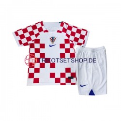 Kroatien World Cup 2022 Kinder Trikotset Heim Kurzarm