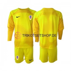 Kroatien World Cup 2022 Torwart Kinder Trikotset Heim Langarm