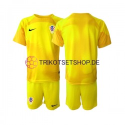 Kroatien World Cup 2022 Torwart Kinder Trikotset Heim Kurzarm