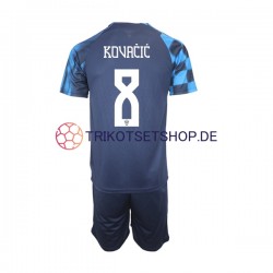 Kroatien Kovacic 8 World Cup 2022 Kinder Trikotset Auswärts Kurzarm