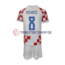 Kroatien Kovacic 8 World Cup 2022 Kinder Trikotset Heim Kurzarm