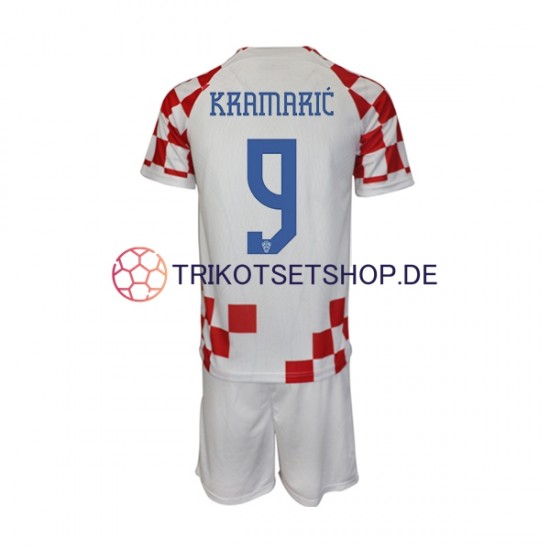 Kroatien Kramaric 9 World Cup 2022 Kinder Trikotset Heim Kurzarm