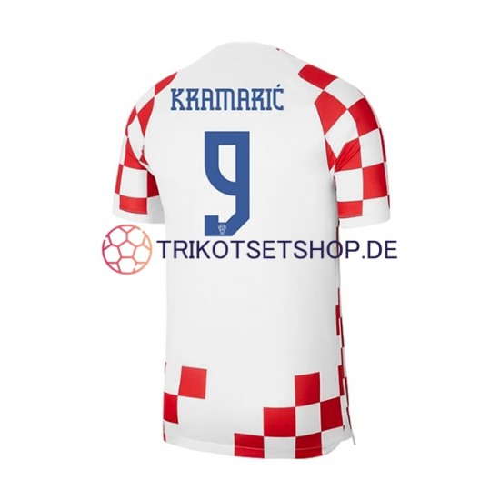 Kroatien Kramaric 9 World Cup 2022 Herren Trikot Heim Kurzarm