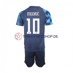 Kroatien Modrić 10 World Cup 2022 Kinder Trikotset Auswärts Kurzarm