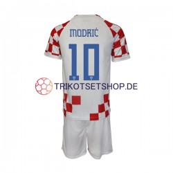 Kroatien Modrić 10 World Cup 2022 Kinder Trikotset Heim Kurzarm