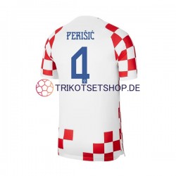 Kroatien Perisic 4 World Cup 2022 Herren Trikot Heim Kurzarm