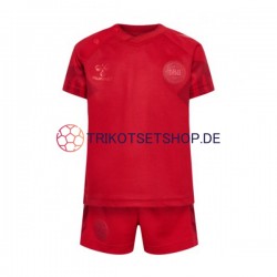 Dänemark World Cup 2022 Kinder Trikotset Heim Kurzarm