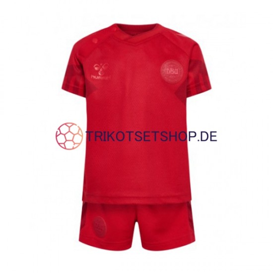 Dänemark World Cup 2022 Kinder Trikotset Heim Kurzarm