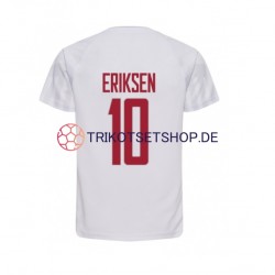 Dänemark Christian Eriksen 10 World Cup 2022 Herren Trikot Auswärts Kurzarm