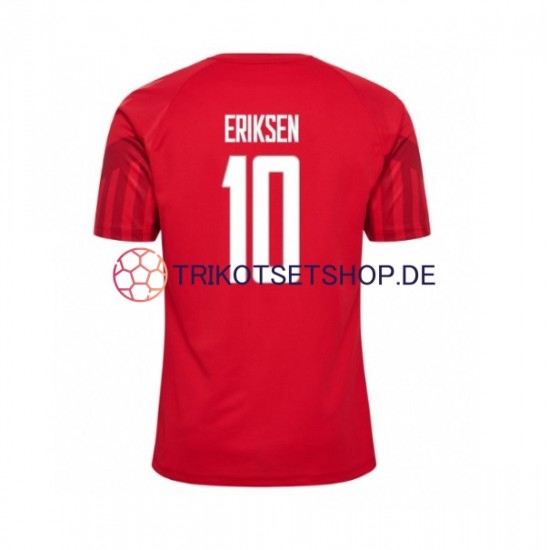 Dänemark Christian Eriksen 10 World Cup 2022 Herren Trikot Heim Kurzarm