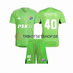 Dinamo Zagreb Livakovic 40 2023-2024 Torwart Kinder Trikotset Heim Kurzarm