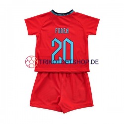 England Foden 20 World Cup 2022 Kinder Trikotset Auswärts Kurzarm