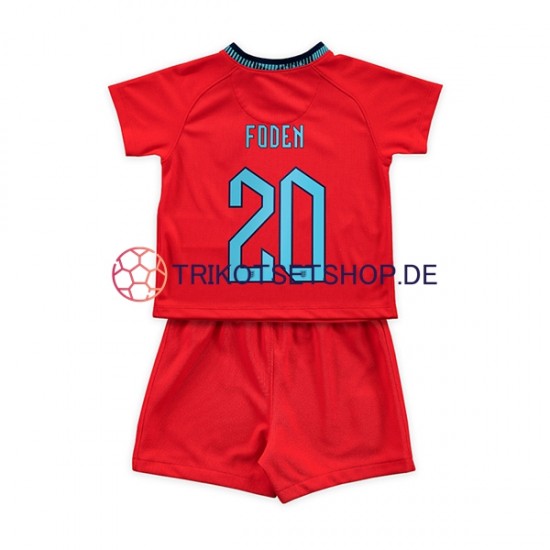 England Foden 20 World Cup 2022 Kinder Trikotset Auswärts Kurzarm